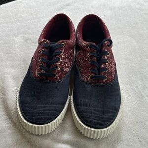 Men’s Sperry Maroon and Navy Boat Shoes